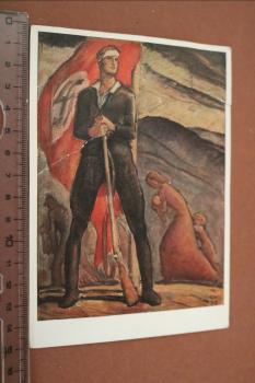 Propaganda-Postkarte -  Sudetendeutscher Freikorpskämpfer